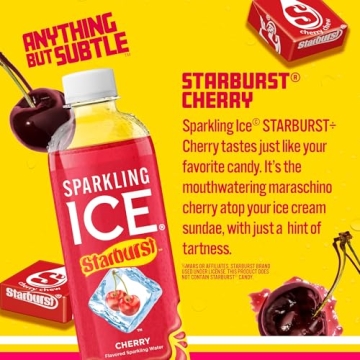Sparkling Ice STARBURST Cherry Sparkling Water 12 Pack