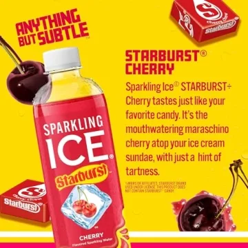 Sparkling Ice STARBURST Cherry Sparkling Water 12 Pack