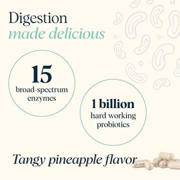 Ora Organic Multi-Enzyme Supplement - Vegan, Gluten Free Enzymes for Digestion with Probiotics & Prebiotics for Gut Health, Bloating, Constipation and Gas Relief - Pineapple Flavor, 30 Servings