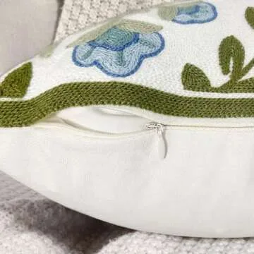 Alysheer Floral Embroidered Pillow Covers Set of 2