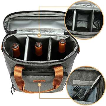 Versatile 3 Bottle Wine Tote Carrier for Wine Lovers