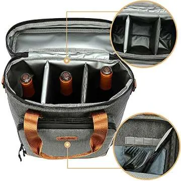 Versatile 3 Bottle Wine Tote Carrier for Wine Lovers