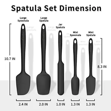 Coukre 5-Piece Silicone Spatula Set for Versatile Cooking and Baking