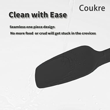 Coukre 5-Piece Silicone Spatula Set for Versatile Cooking and Baking