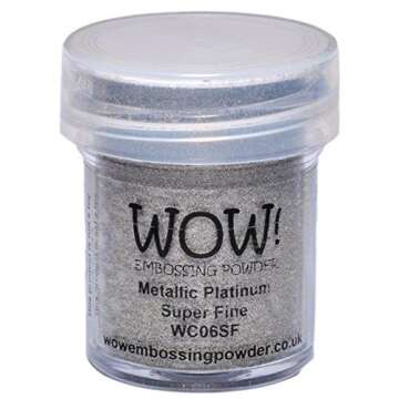 Wow! Embossing Powder Metallic Bundle: Gold, Silver, Platinum and Copper, 15ml (1) (1, Brown)