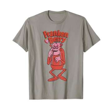 Franken Berry Vintage Strawberry Cereal Monster Mascot Logo T-Shirt