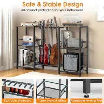 HIXICOPA Guitar Rack and Music Gear Organizer