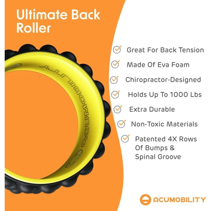 Acumobility Back Stretcher & Roller for Pain Relief