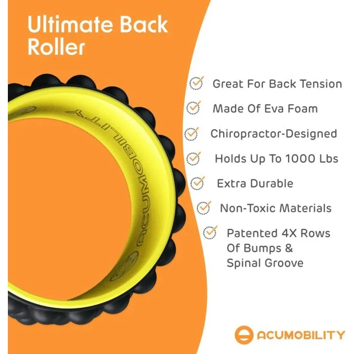 Acumobility Back Stretcher & Roller for Pain Relief