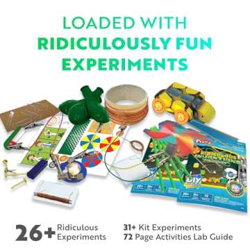 Playz Ridiculous Inventions Science Kits for Kids - Energy, Electricity & Magnetic Experiments Set - Build Electric Circuits, Motors, Telegraphic Messages, Robotics & More Kids Educational Toys