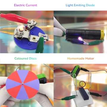 Playz Ridiculous Inventions Science Kits for Kids - Energy, Electricity & Magnetic Experiments Set - Build Electric Circuits, Motors, Telegraphic Messages, Robotics & More Kids Educational Toys