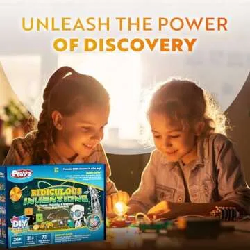 Playz Ridiculous Inventions Science Kits for Kids - Energy, Electricity & Magnetic Experiments Set - Build Electric Circuits, Motors, Telegraphic Messages, Robotics & More Kids Educational Toys