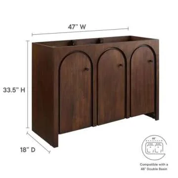 Modway Appia 48" Bathroom Vanity with Arched Doors