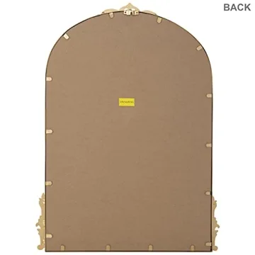 Hobby Lobby Gold Wall Arch Mirror – Arch & Flourish - MDF Back Arched Ornate Mirror for Vanity, Living Room or Event – Home Décor