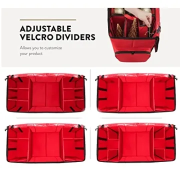 ZOBER 2-in-1 Christmas Ornament Storage Box Ideal for Holidays