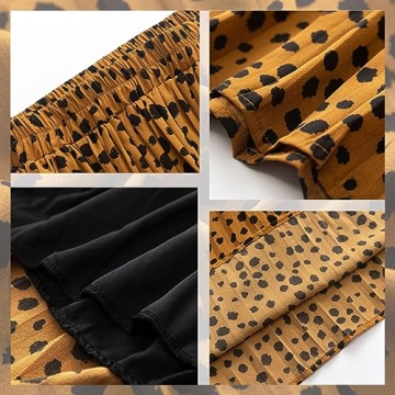 Basoteeuo Leopard Midi-Long Skirt for Stylish Women