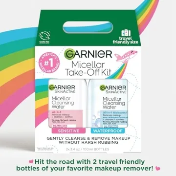 Garnier Micellar Water Travel Size Take-off Kit for Effortless Cleansing