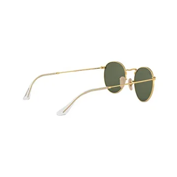 Ray-Ban RB3447N Round Flat Lens Sunglasses in Gold/G-15 Green