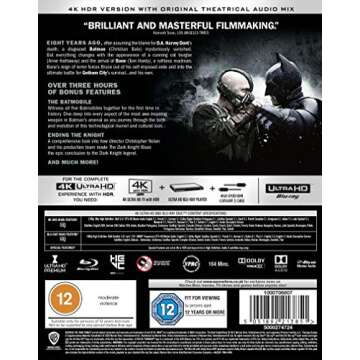 The Dark Knight Rises [Blu-ray] [2012] [Region Free] [4K UHD]