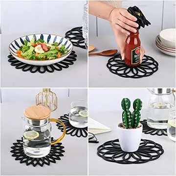 Premium Silicone Trivets for Hot Dishes – Set of 3