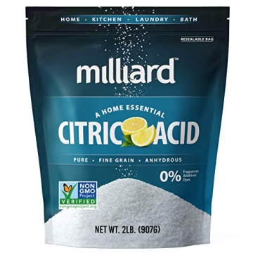 Milliard Citric Acid 2 Pound - 100% Pure Food Grade NON-GMO Project VERIFIED (2 Pound)