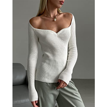 Sexy Sweetheart Neck Cropped Sweater for Women