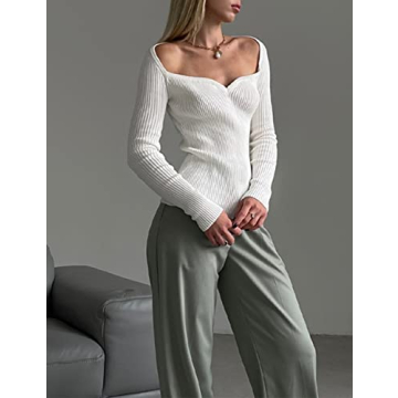 Sexy Sweetheart Neck Cropped Sweater for Women