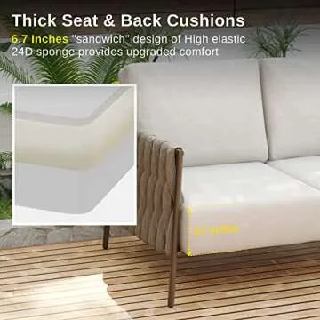 EAST OAK Life Chatter Outdoor Sofa for Cozy Gatherings