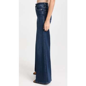 FRAME Women's Le Palazzo Jeans, Majesty, Blue, 25