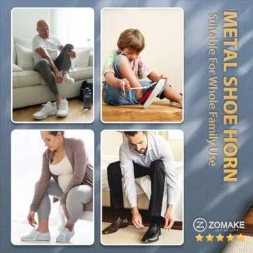 Durable ZOMAKE Shoe Horn Long Handle for Easy Shoe Wear