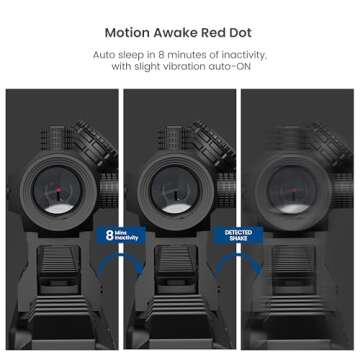 Feyachi 2MOA Red Dot Sight - V30 1x20mm Compact Red dot Optics with Motion Awake Low Profile and Absolute Co-Witness Mount, Flip Up Lens Covers and Anti Reflection Device