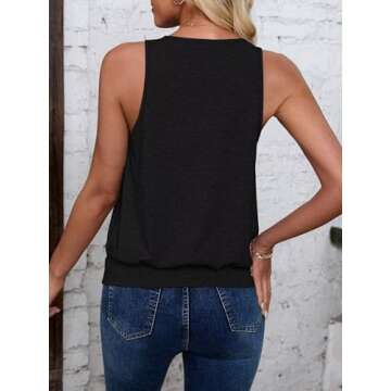 Sialois Womens Casual V Neck Tank Top - Stylish & Versatile