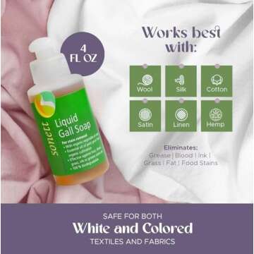 Sonett Organic Traditional Stain Removers Liquid Gall Soap, Highly Effective Against Marks Caused By...