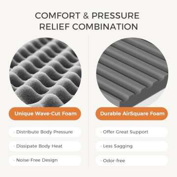 Sweetnight Queen Size Mattress 10 Inch Memory Foam Queen Mattress in a Box for Pressure Relief & Motion Isolation, Plush Queen Bed Mattresses CertiPUR-US Certified