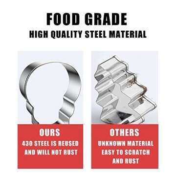 Halloween Cookie Cutters Set - 16 Unique Shapes for Fun Baking