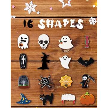 Halloween Cookie Cutters Set - 16 Unique Shapes for Fun Baking