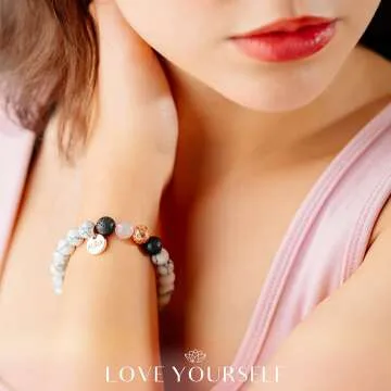 Healing Howlite & Rose Quartz Bracelet for Anxiety