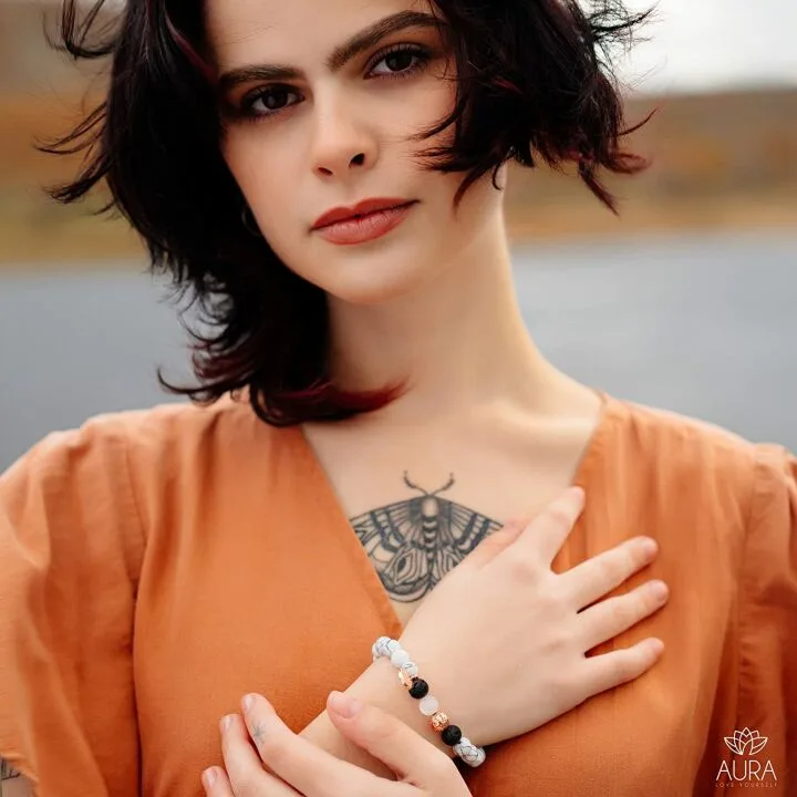 Healing Howlite & Rose Quartz Bracelet for Anxiety