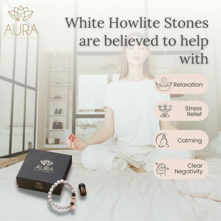 Healing Howlite & Rose Quartz Bracelet for Anxiety