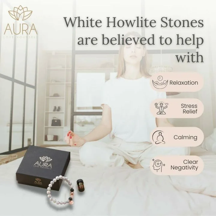 Healing Howlite & Rose Quartz Bracelet for Anxiety