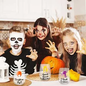Whaline Hocus Pocus Stemless Wine Glasses Set of 3