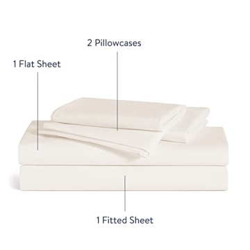 Brooklinen Luxury Percale Sheet Set for Hot Sleepers in Cream