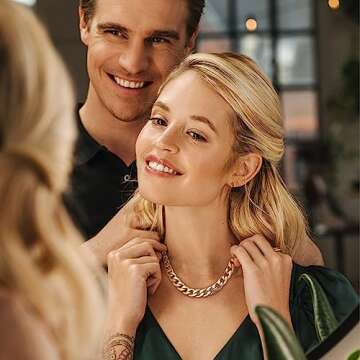 VEDAIM 14K Gold Plated Chain for Men Chunky Miami Cuban Link Chain Necklace for Women Men