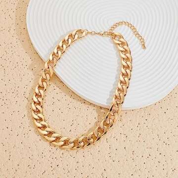 VEDAIM 14K Gold Plated Chain for Men Chunky Miami Cuban Link Chain Necklace for Women Men