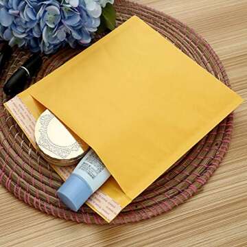 8.5x12 inches Kraft Bubble Mailer Self Seal Bubble Shipping Envelopes 100 Pack Padded Envelopes Thick Bubble Mailers Packaging for Small Business #2