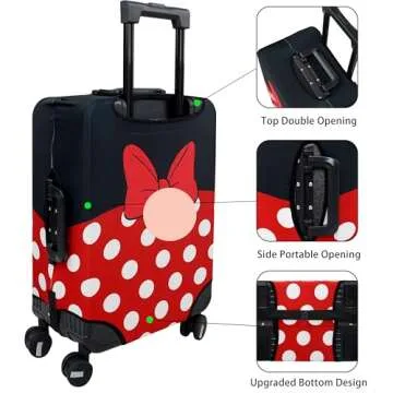 Cute Dots Bow Luggage Cover for Trendy Travel Protection