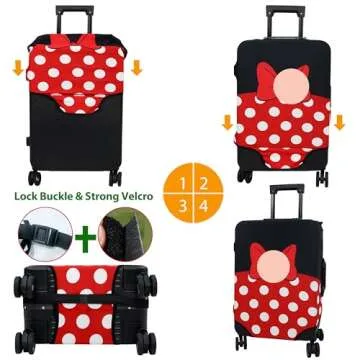 Cute Dots Bow Luggage Cover for Trendy Travel Protection