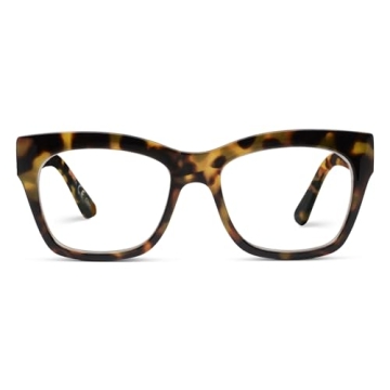 Peepers Shine On Square Blue Light Blocking Reading Glasses - Tortoise +2.00
