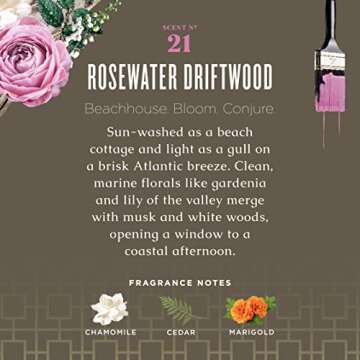 Caldrea Linen and Room Spray Air Freshener, Made with Essential Oils, Plant-Derived and Other Thoughtfully Chosen Ingredients, Rosewater Driftwood Scent, 16 oz (Packaging May Vary)