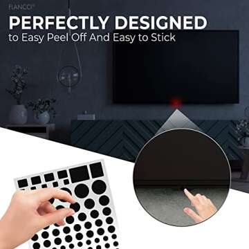 FLANCCI LED Light Blocking Stickers, Light Dimming LED Filters, Dimming Sheets for Routers, LED Covers Blackout, Dimming 80% ~ 100% of LED Lights (6 Sheets 100%)